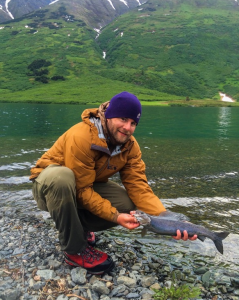 Dr. Matthew Backs beside the river
